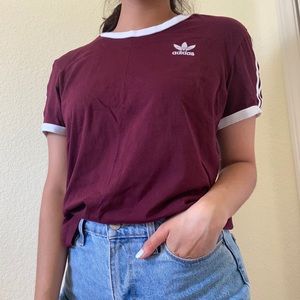 Maroon Adidas Top